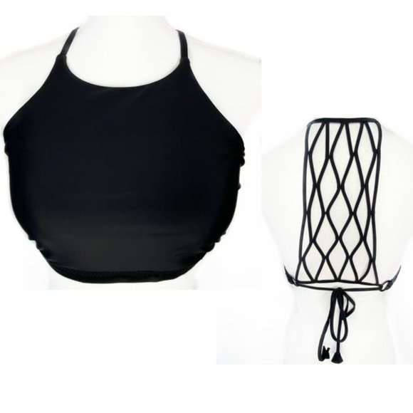 lululemon athletica Other - lululemon Black Strappy Sports Bra Bikini Top S